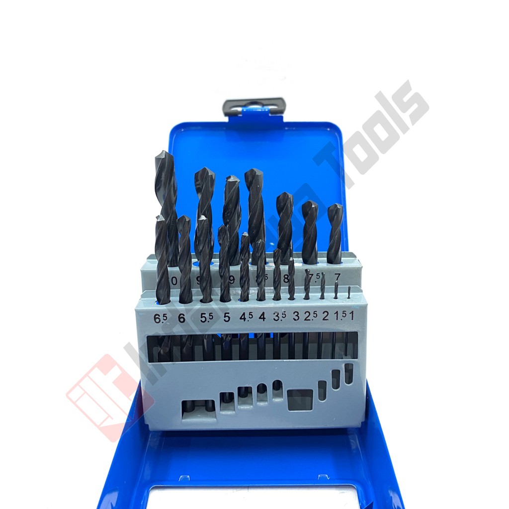 LUMOS Mata Bor Besi Set 19 Pcs HSS 1 - 10 mm Drill Set