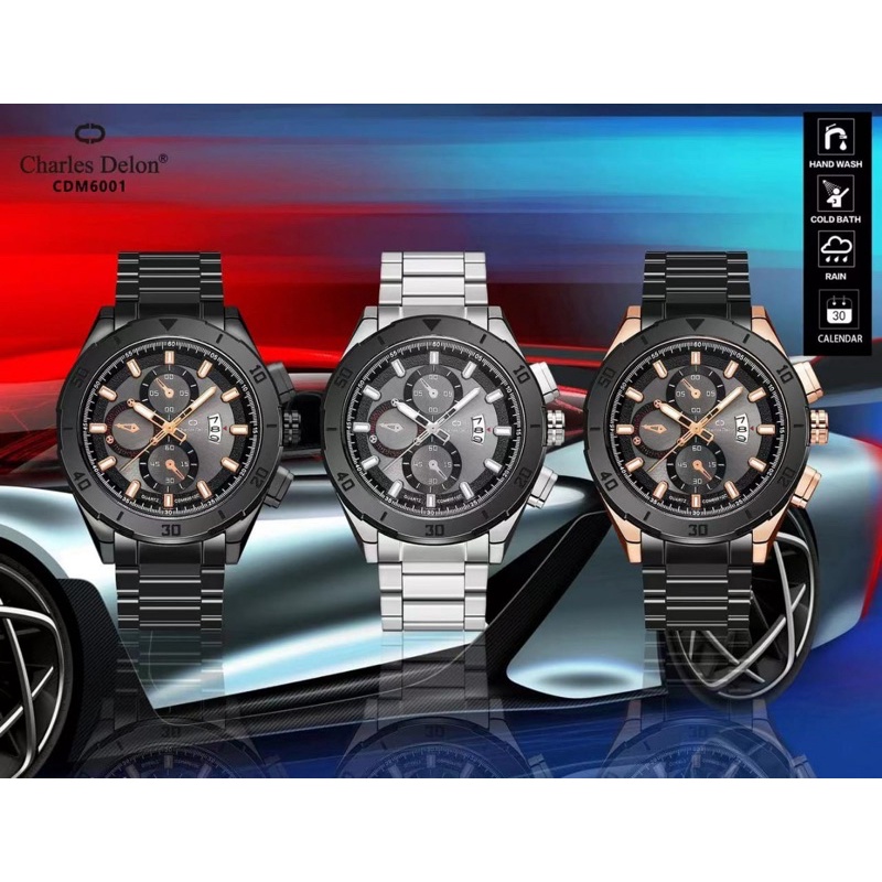 JAM TANGAN PRIA SPORTY CHARLES DELON ORIGINAL