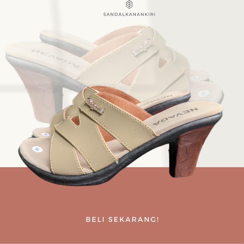 HEELS - Sandal Wanita Hak Tinggi 7 cm Sandal Perempuan Casual Fashion Terbaru Sendal Pesta Party Cal