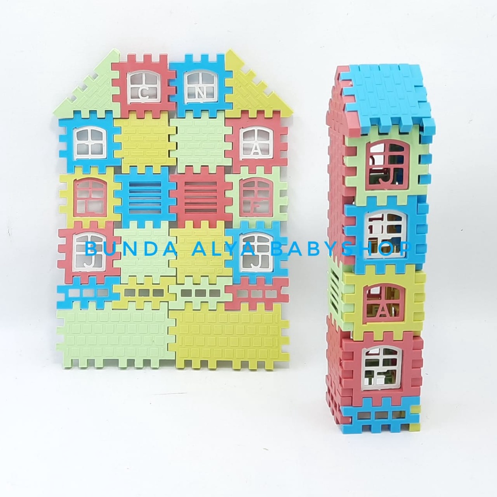 Mainan Funny Block Rumah Bricks Balok Funnyblock Funny Block Toys Mainan Anak Bentuk Rumah