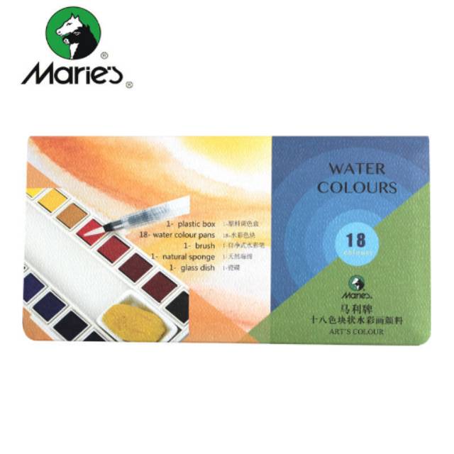 

H7Y Maries Watercolor 18 Pocket Box - Solid Watercolor