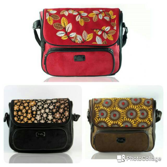 MOTIF BARU TAS WANITA SELEMPANG KUliah KERJA Netbook Serbaguna FUNBAG TROJIKA