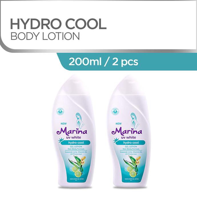 Perawatan Kulit/ Marina Hand And Body Lotion Uv White 200 Ml/2 Pcs - Hydro Cool