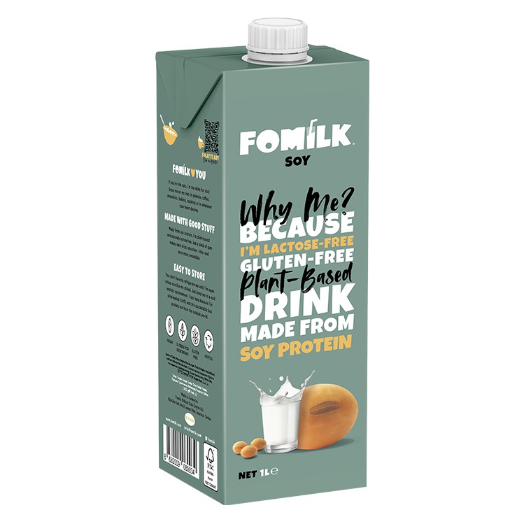 

Fomilk Sweetened Soy Milk Vegan Dairy Free Vegetarian Susu Kacang Kedelai Drink Beverage Protein Yum