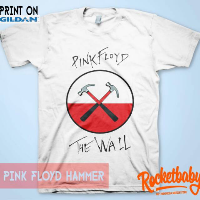 Kaos Band Pink Floyd Hammer Print ON Gildan Tshirt