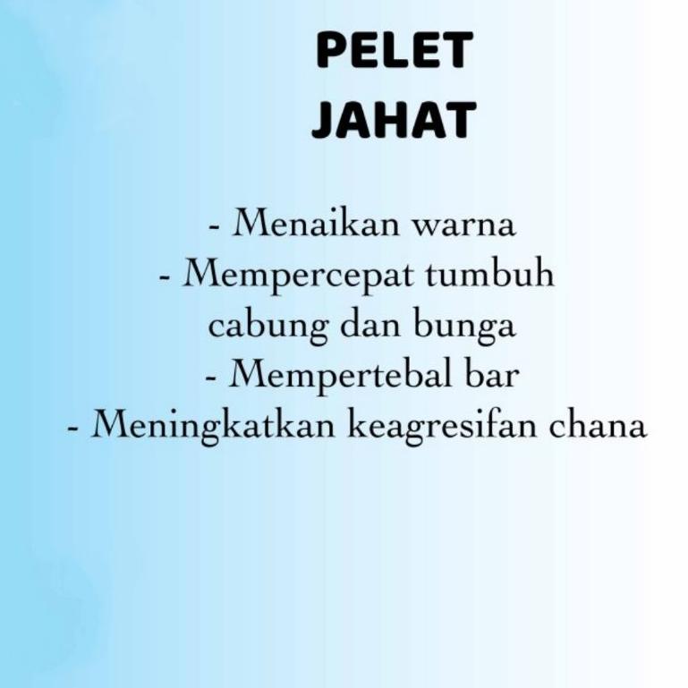[KODE FikFN] pelet jahat n virus pakan makanan chana repack 10 20 25 35 50 gram jaminan ori by fajar