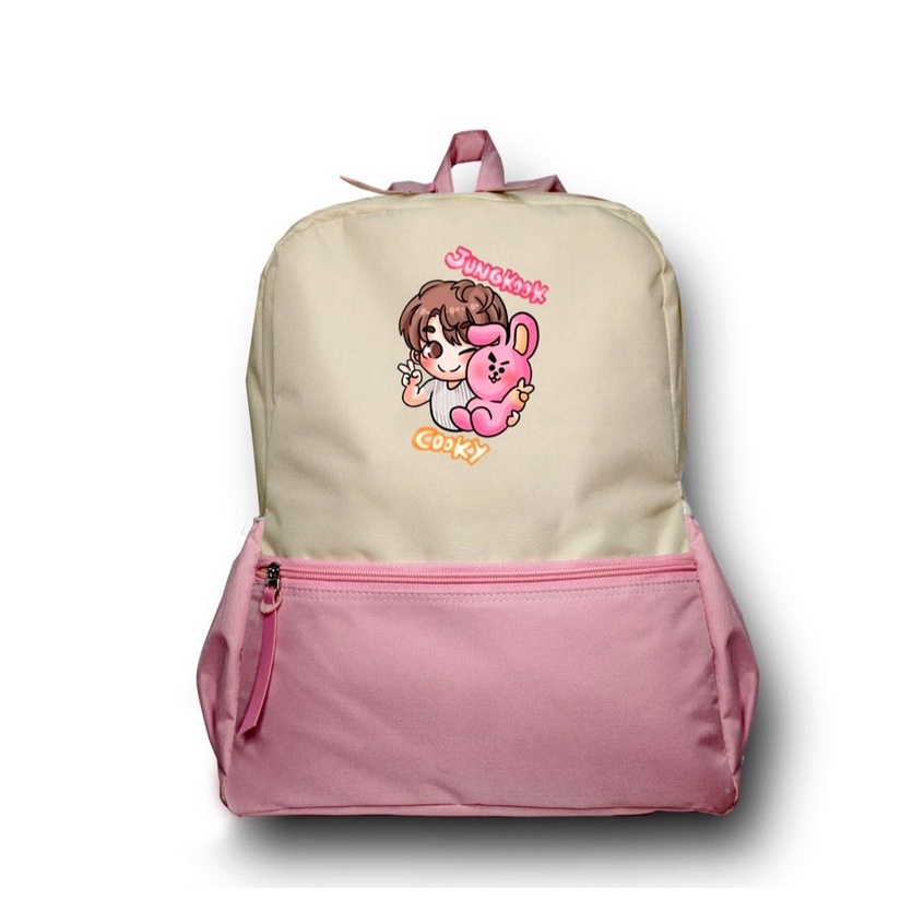 PromoTas Sekolah Tas Ransel Anak Perempuan Karakter Bts21 Tas Lucu Terbaru Korea Tas Punggung
