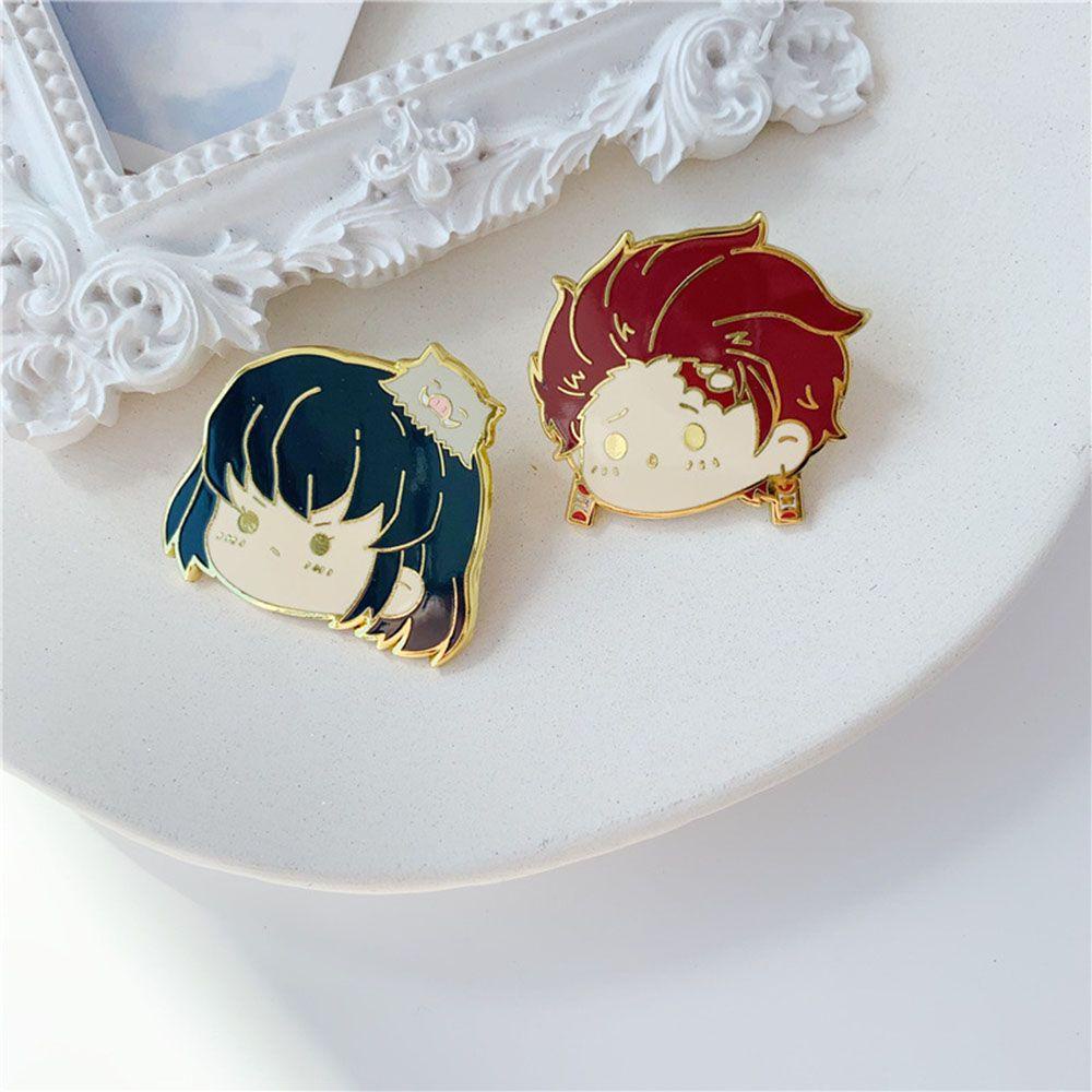 Lily Enamel Pin Fashion Tsuyuri Kanawo Cosplay Aksesori DIY Perhiasan Demon Slayer