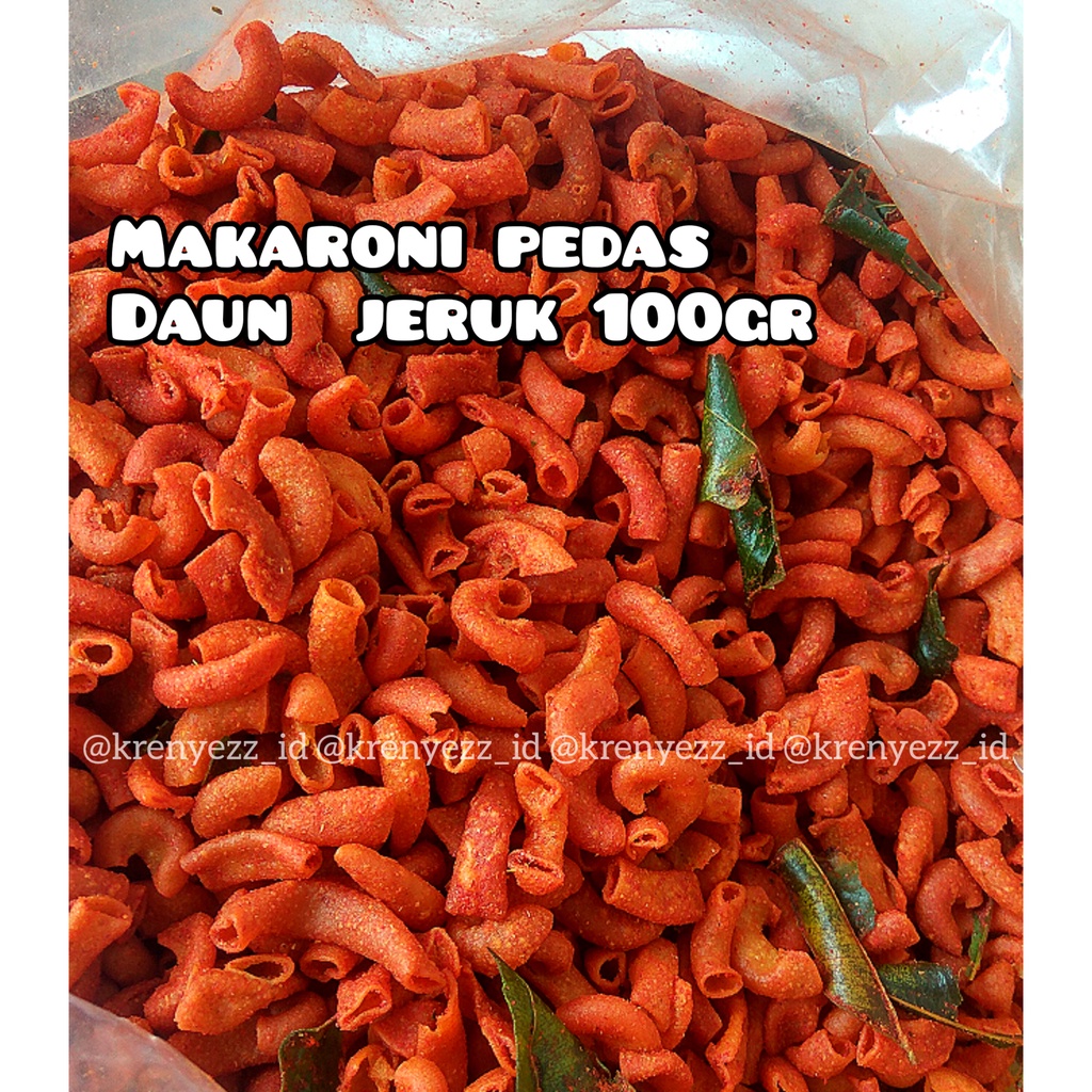 

MAKARONI PEDAS DAUN JERUK 100gr/ CEMILAN PEDAS