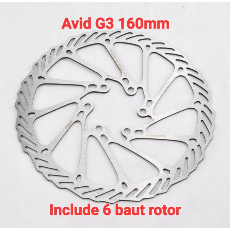 Avid G3 Rotor Sepeda 160mm Disc Brake Piringan Cakram Sepeda 6 inch