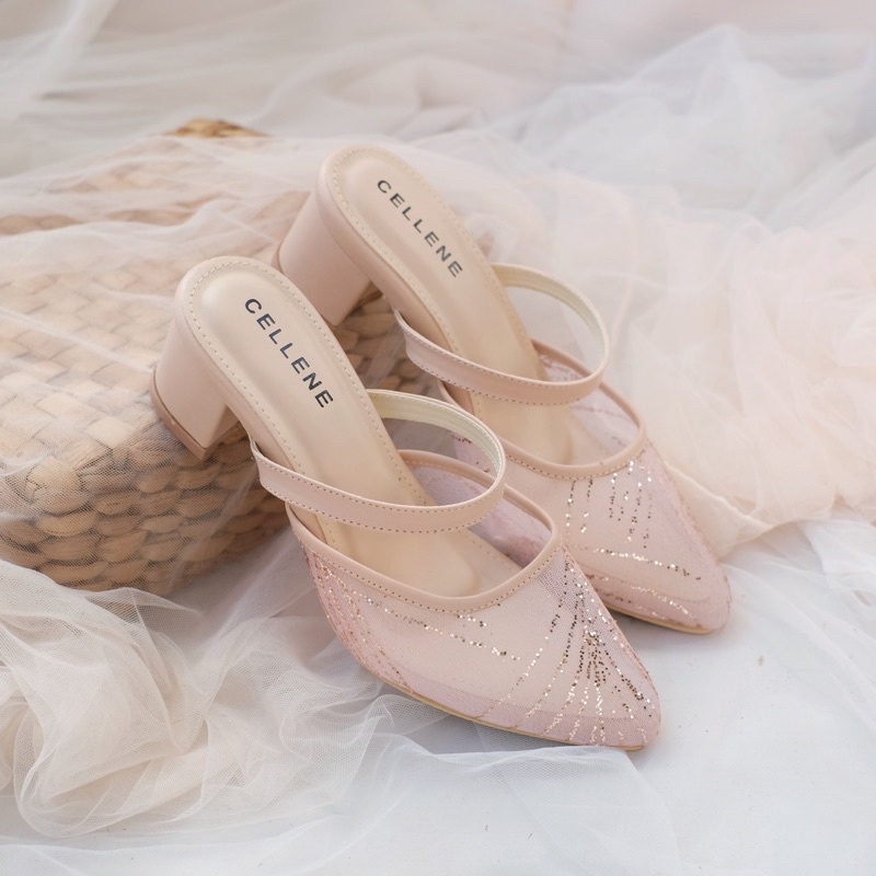 CELLENE Yoona Lace Heels / Wedding shoes 5cm with strap