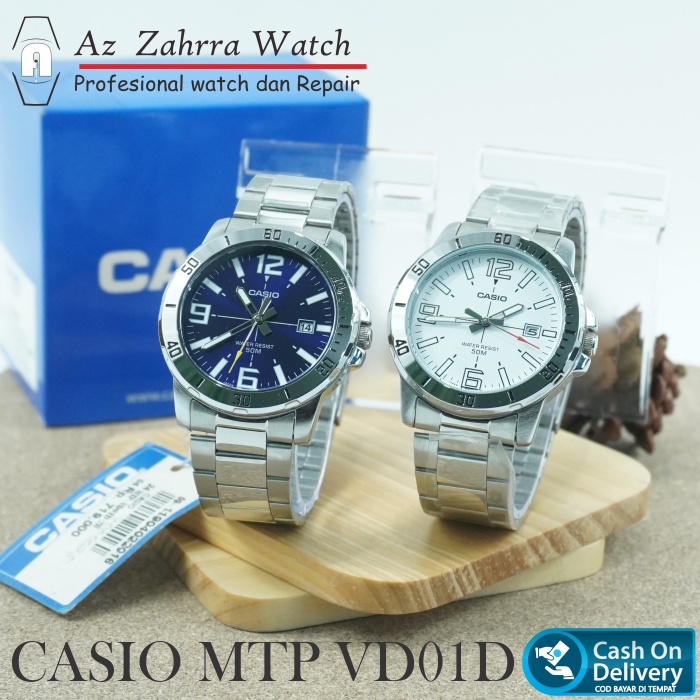 Jam Tangan Pria Cowok Casual Formal Casio MTP VD01D 5058 Original