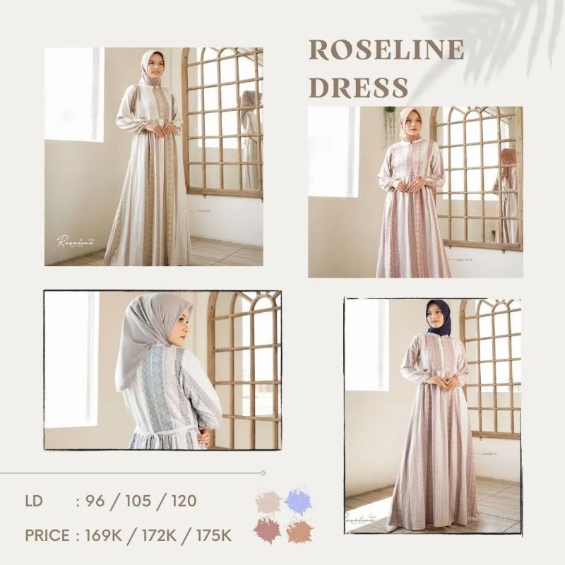 ROSELINE DRESS / HOME DRESS by Quinza [ NEW - Quinza Dress Series ] Gamis / Pakaian Rumah / Gamis Le