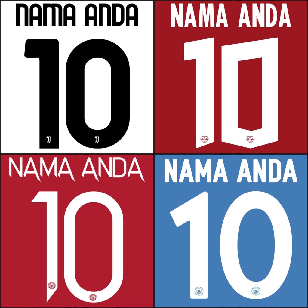 (BELUM TERMASUK JERSEY) PASANG NAMA DAN NOMOR PUNGGUNG DI JERSEY