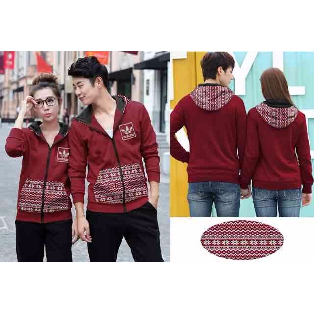 [Cp.Jaket Adidas maroon LO] jaket couple babyteri maroon