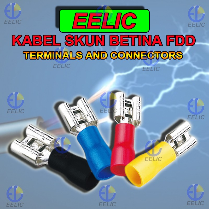 EELIC KAS-FDD -2-250 10 PCS KABEL SKUN FEMALE ( FDD ) TERMINALS AND CONNECTORS KUNINGAN ASLI
