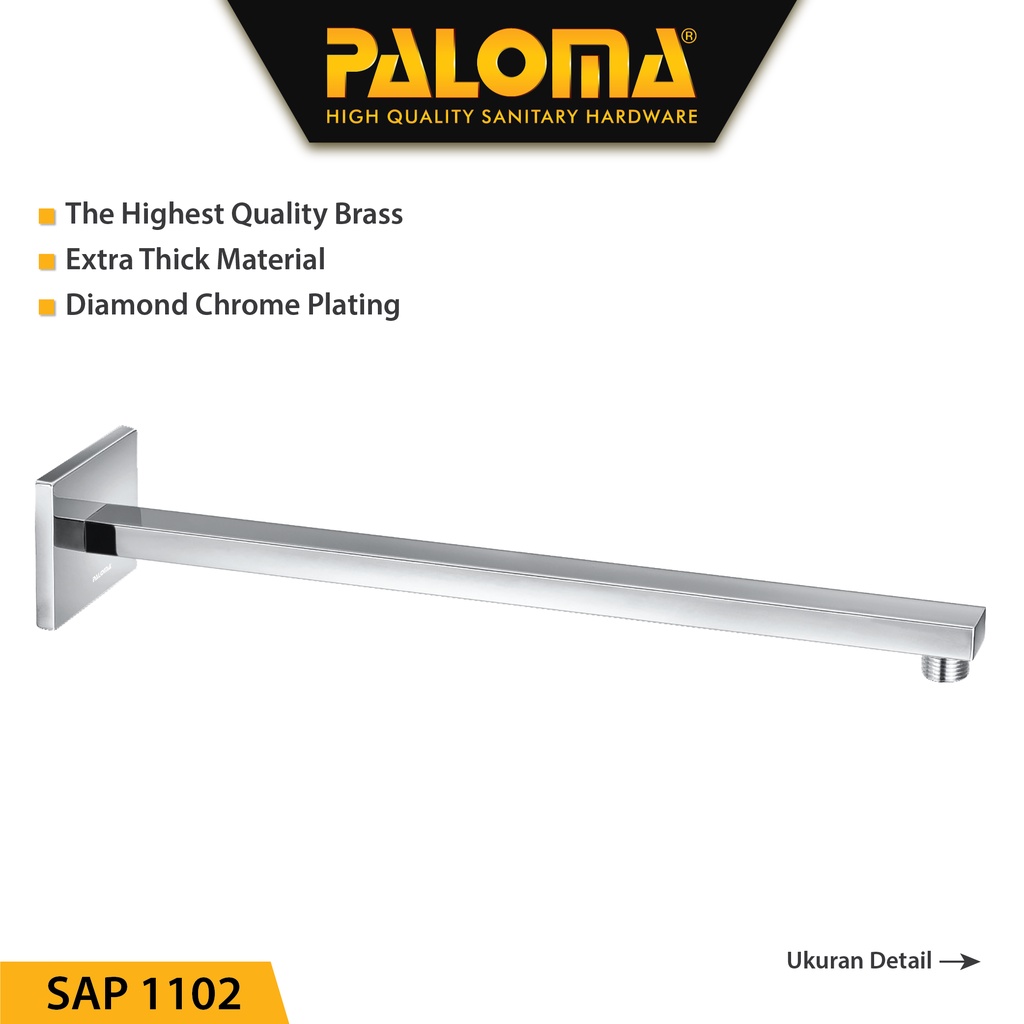 PALOMA SAP 1102 Wall Shower Arm Pipa Rainshower Headshower Dinding