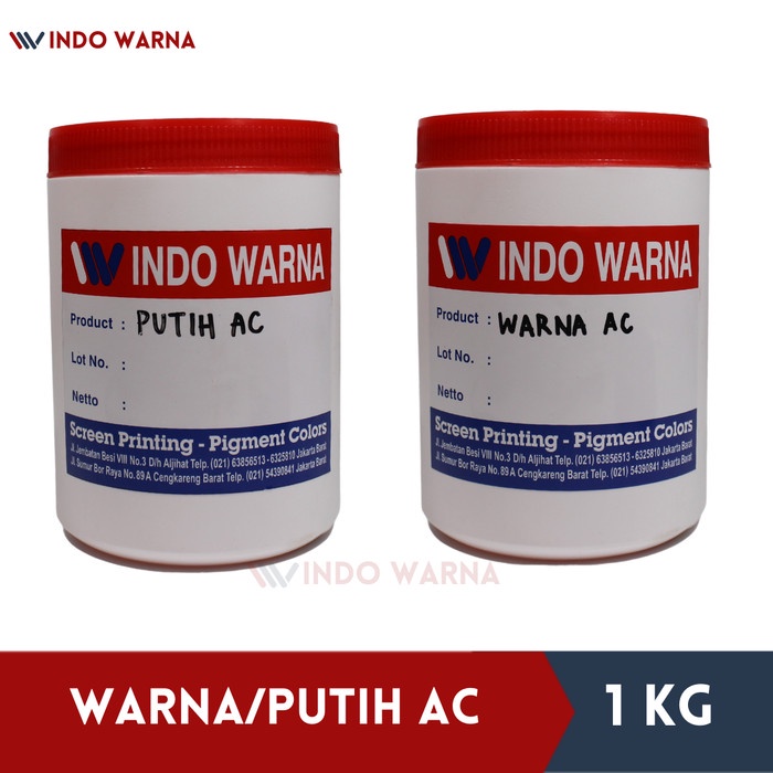 

air-cat- cat sablon / pasta sablon warna/putih ac - 1kg - putih -cat-air.