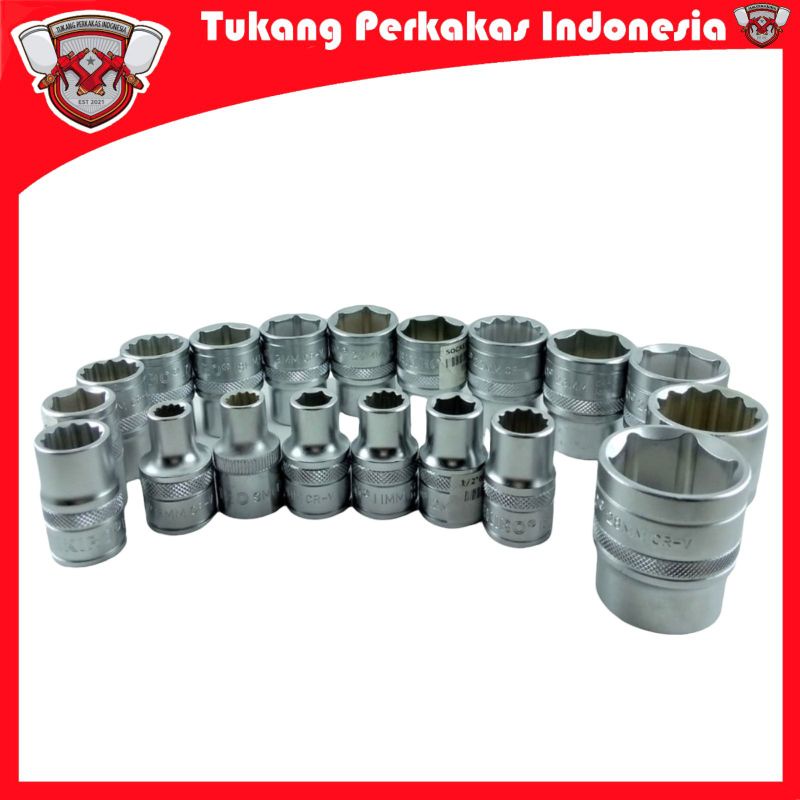 Tekiro Mata sock 1/2 inch Satuan Kunci sok Shock socket sock