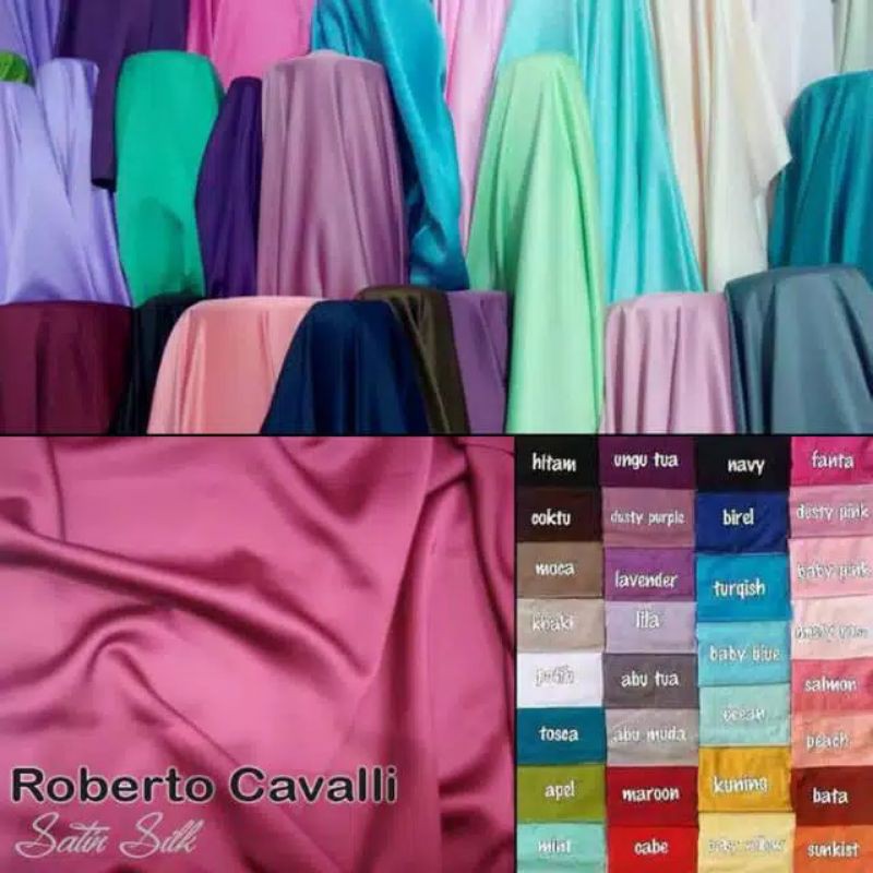 Kain kebaya furing polos satin velvet termurah