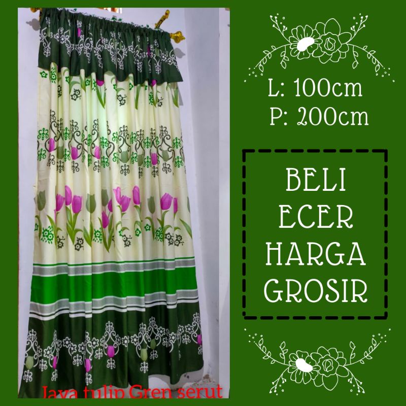 Korden Pintu Kamar Bahan Katun Tebal dan Halus Ukuran 1x2 meter