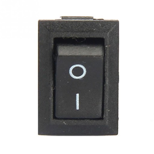 ROCKER SWITCH SAKLAR POWER KCD11 15X20MM 6A 250VAC 10A 125VAC 2 PIN SPST - HITAM