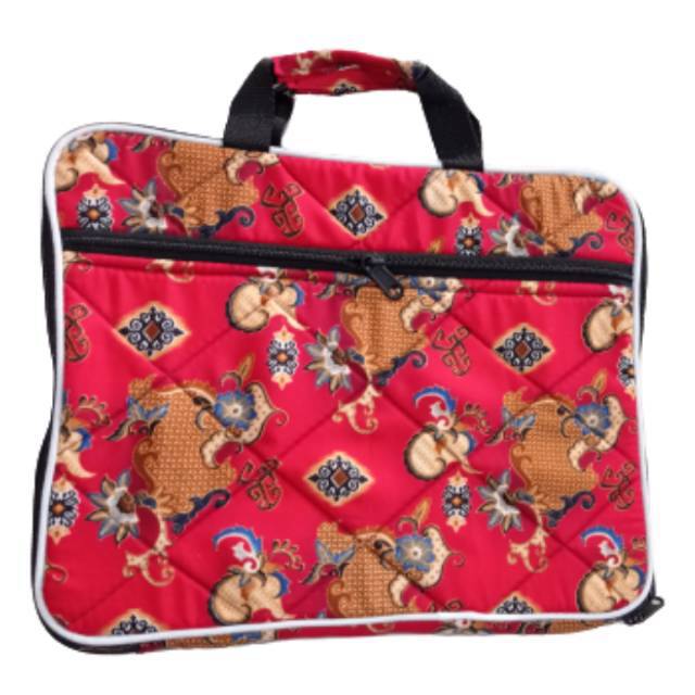 TAS LAPTOP 12 INCHI BAHAN BATIK - TAS NOTEBOOK NETBOOK - SOUVENIR MURAH KHAS JOGJA