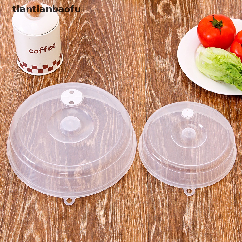 [tiantianbaofu] Plastic Microwave Food Cover Clear Lid Safe Vent Kitchen Tools Home Accessories Boutique