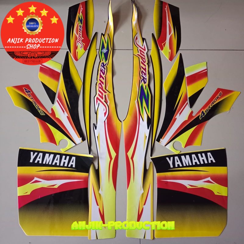 Striping Sticker yamaha jupiter z kuning 2004 list body standar berkualitas termurah