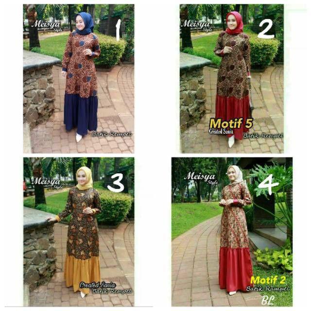 Ms Gamis Batik Sriwedari Maxi Bumil/busui Katun Sogan Allsize Ld 106