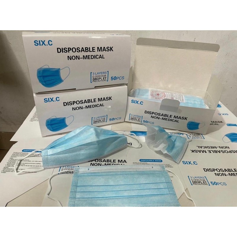 MASKER 3ply 1box isi 50pcs  PROMO