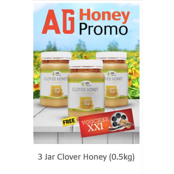PROMO 3 BOTOL CLOVER HONEY HDI 100% ORIGINAL SIAP KIRIM