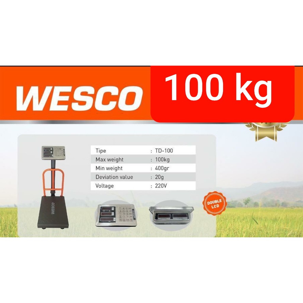 Timbangan Digital Barang / Digital Wesco 100Kg Nankai Tora