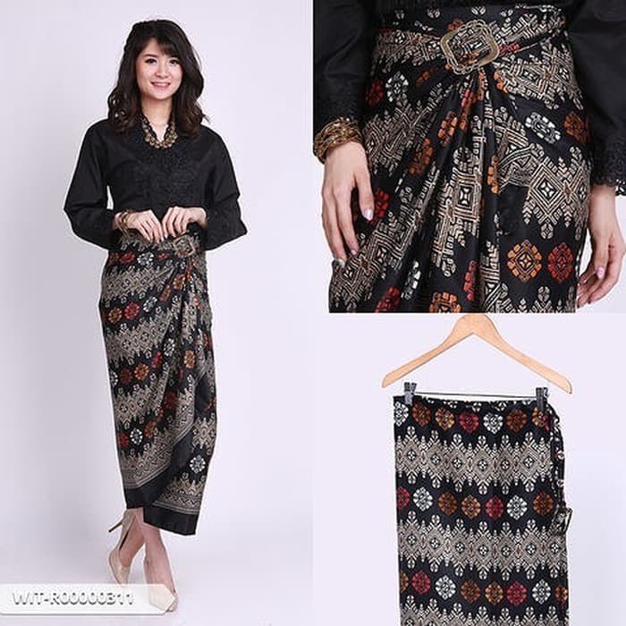 Kain Lilit /  Rok Lilit Batik Bawahan Kebaya Motif Kamboja Silver Dan Motif Lainnya