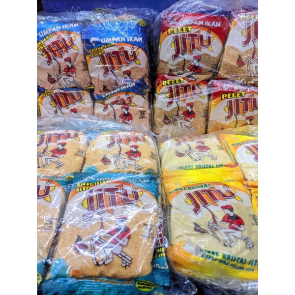 Umpan Jitu 4 Varian Aroma ( Pelet Jitu, Ebi, Kinoy Crystal, Telor Bebek )