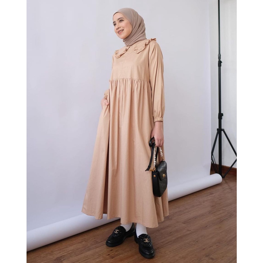 Fashion Gamis Wanita Muslim MiyonaLa Dress Cotton Poplin Termurah