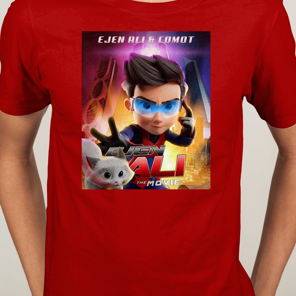 KAOS EJEN ALI 09 Ejen Ali and Comot POSTER the movie - TSHIRT EJEN ALI AGENT ALI - KAOS KARTUN