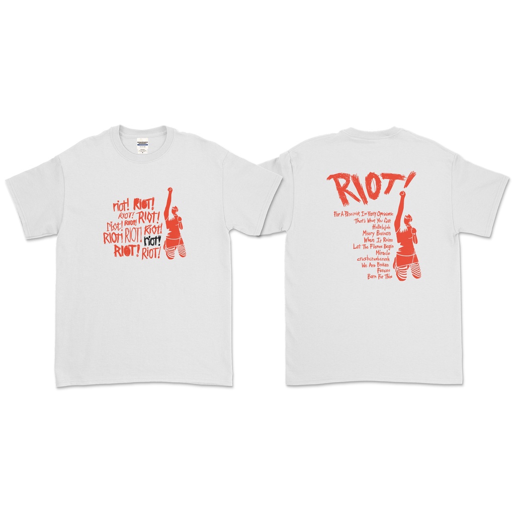 PARAMORE - RIOT T-SHIRT (DEPAN BELAKANG)