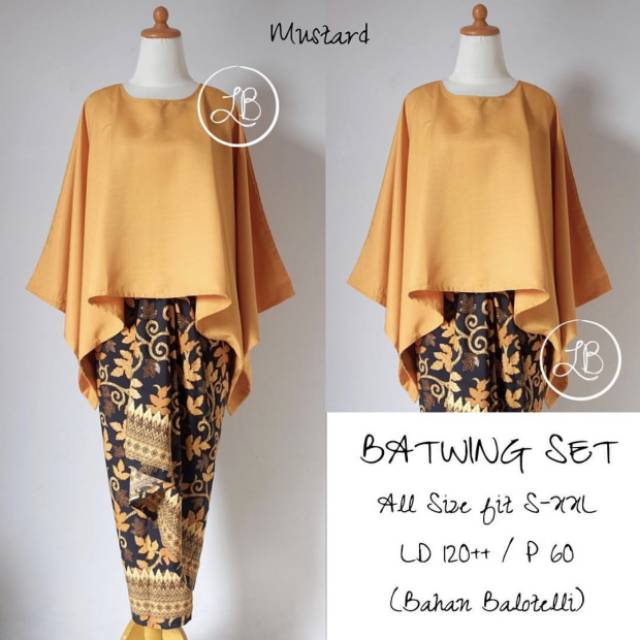 BATWING SET /KEBAYA MODERN /KEBAYA KUTUBARU