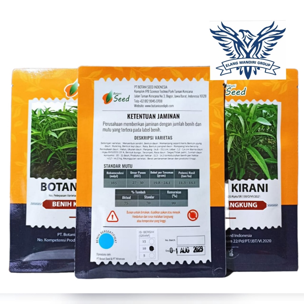 Benih Bibit Kangkung Kirani 10 Gr Botani Seed