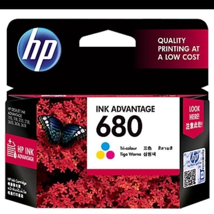 Tinta Printer HP 680 Warna/Catridge HP 680 Colour Original