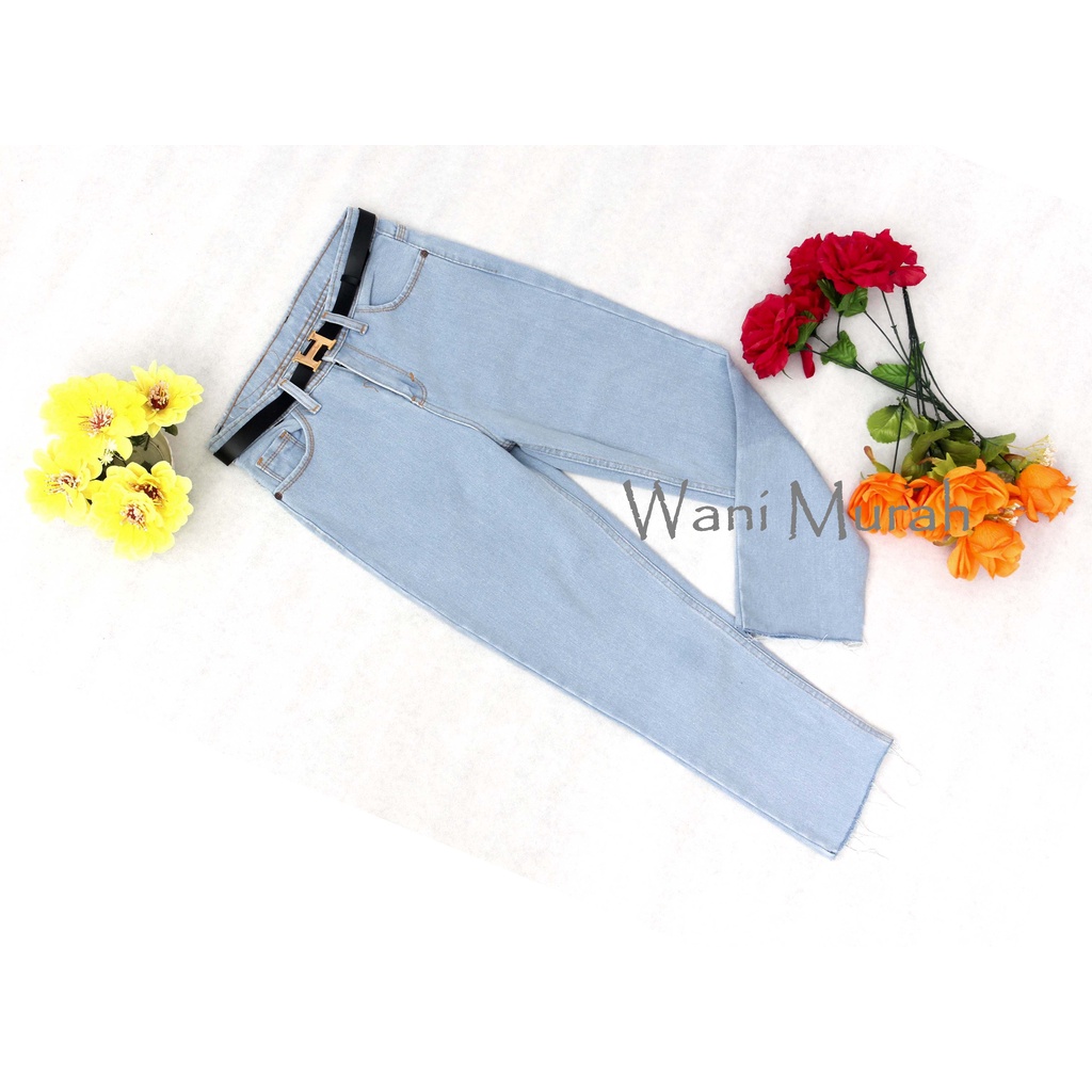 (TRANDING) CELANA BOYFRIEND JEANS WANITA HIGHWAIST/CELANA JINS HW WANITA RAWIS UNFINISH