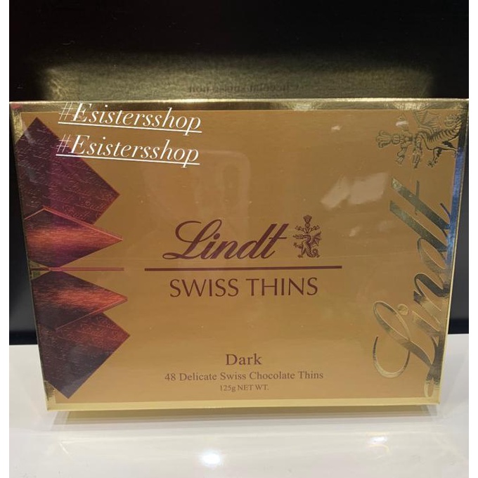 

COD LINDT SWISS THINS DARK CHOCOLATE 48 DELICATE SWISS COKLAT IMPORT MAKANAN & MINUMAN