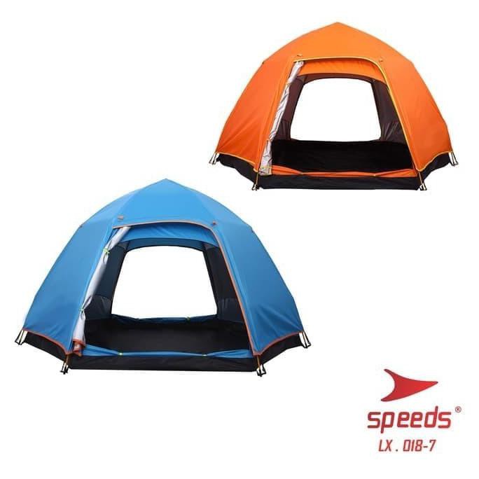 Speeds Lx 018-7 Tenda Camping Tenda Kemah Lipat Portable Premium Speed - Orange Arjunastore11
