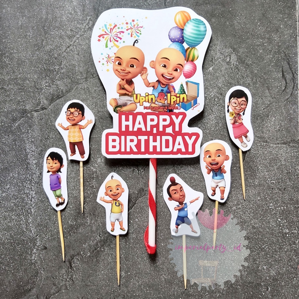 Cake Cupcake Topper Kue Upin Ipin Dan Kawan