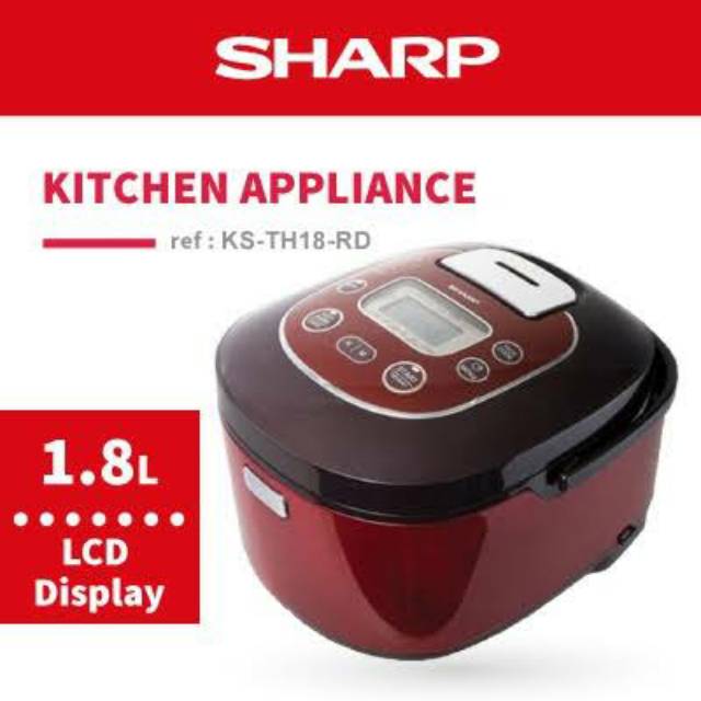 Sharp KS-TH18RD Rice Cooker Digital Multifungsi.Baru&amp;Bergaransi Resmi