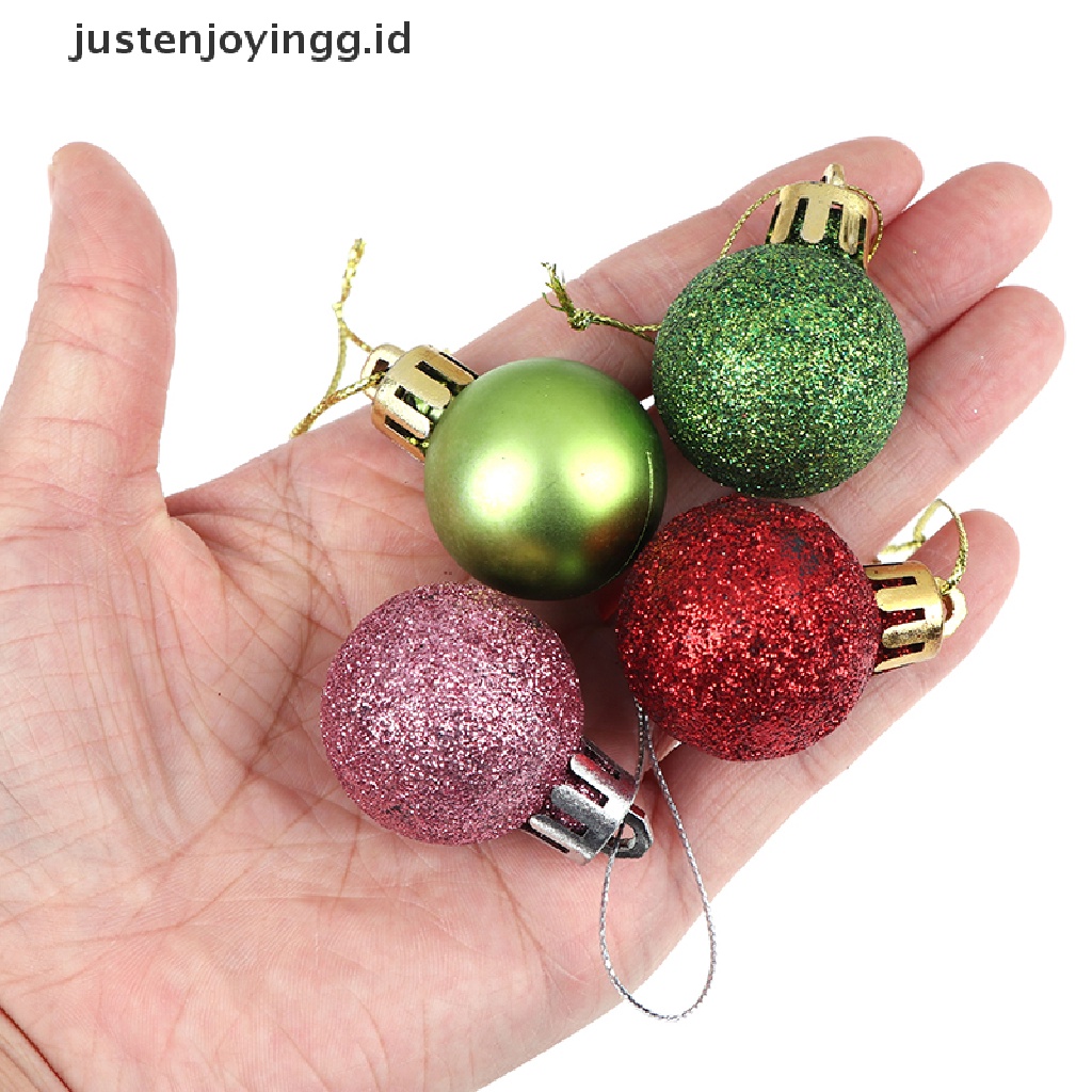 24pcs Ornamen Bola Untuk Dekorasi Pohon Natal