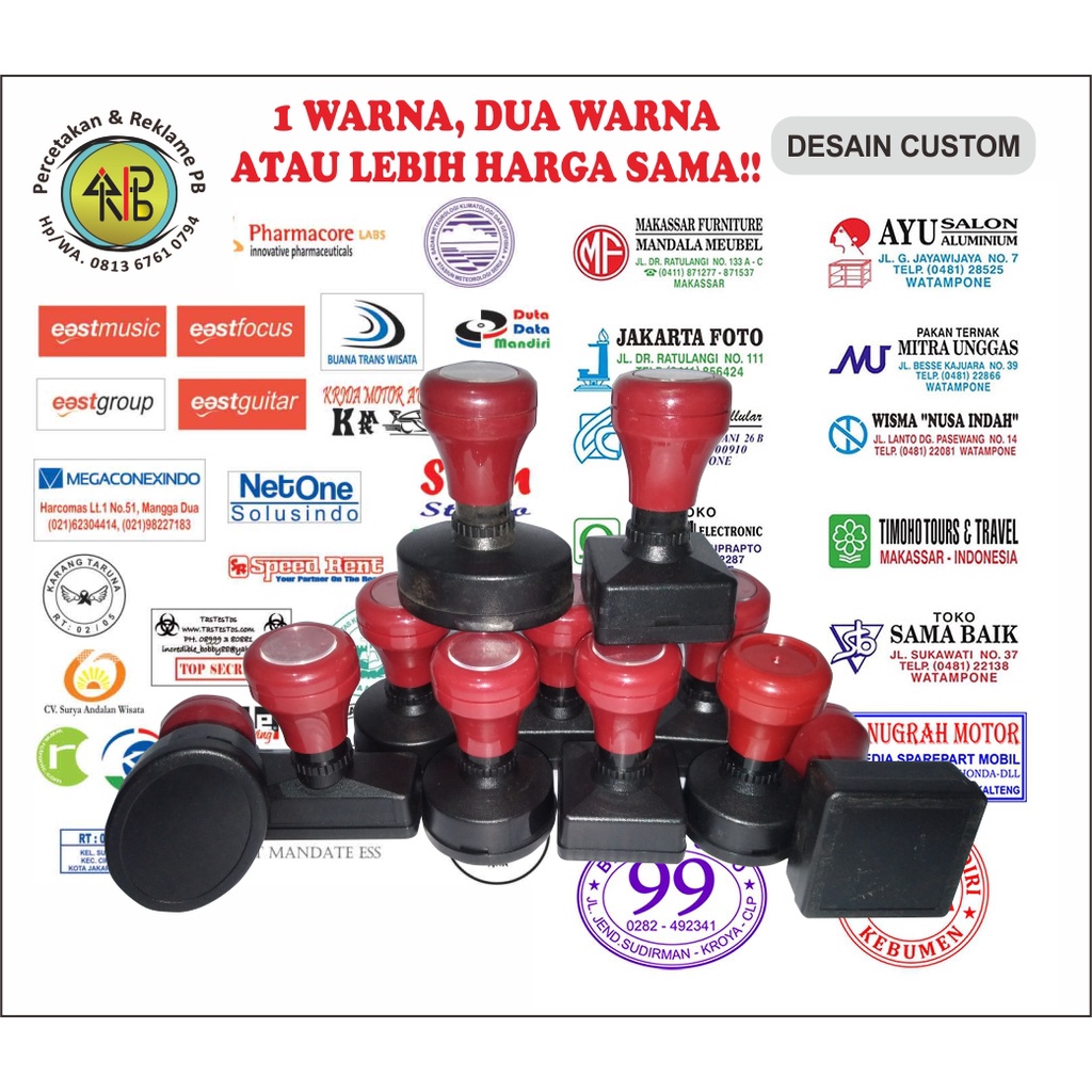

CAP OTOMATIS / STEMPEL FLASH / STEMPEL WARNA / CAP STANDAR / STEMPEL OTOMATIS MURAH