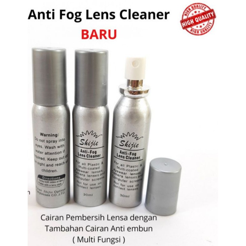 cairan pembersih kacamata anti embun anti fog lens cleaner 30ml