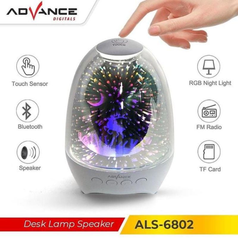 Desk Lamp // Speaker Advance Als 6802 Bluetooth Speaker Lampu tidur